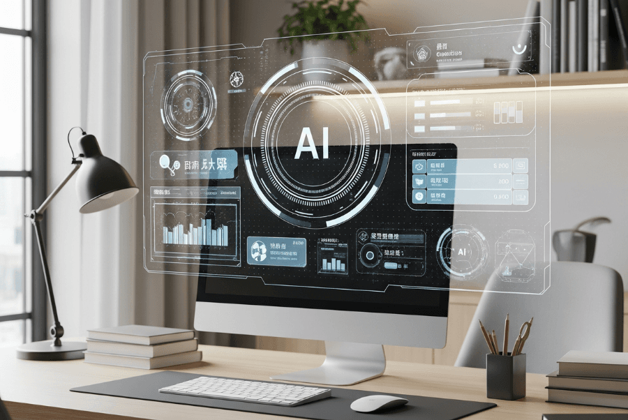 AI Automation Benefits - workspace showing chatbot setup in Lorton VA