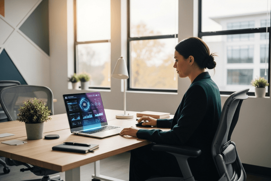 Business AI Solutions Lorton VA for small business owner using AI tools