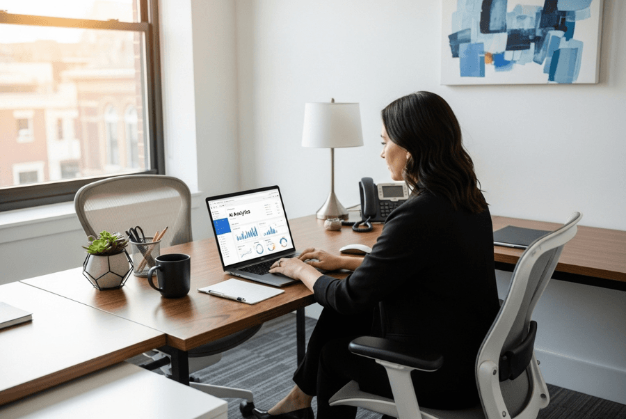 AI in content marketing Alexandria VA helping local business owner manage digital marketing