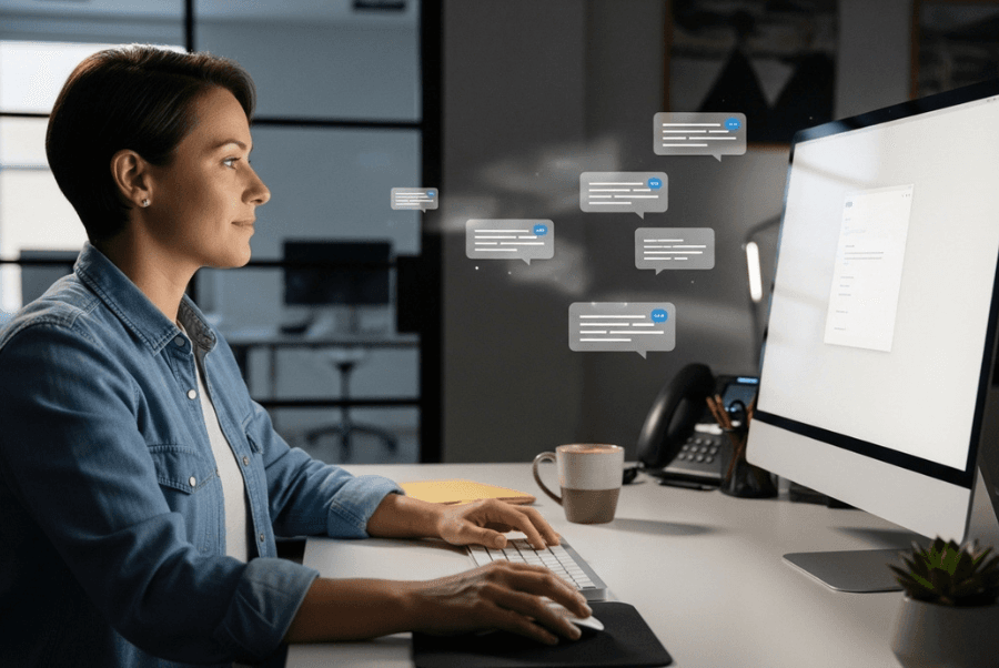 AI agent integration helping Lorton VA business owners manage messages and workflows
